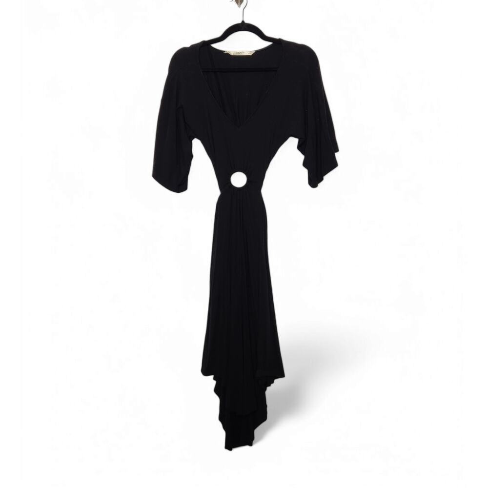 y2k Dress Zapelle XS Black Open Back Black Goth Whimsy Midi